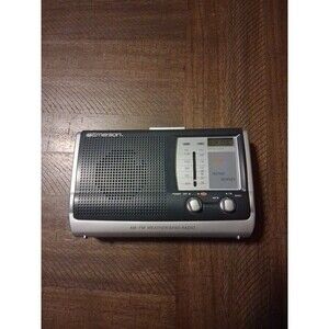 Emerson Portable AM/FM Weather Band Clock Radio Model RP6251 Tested & Working